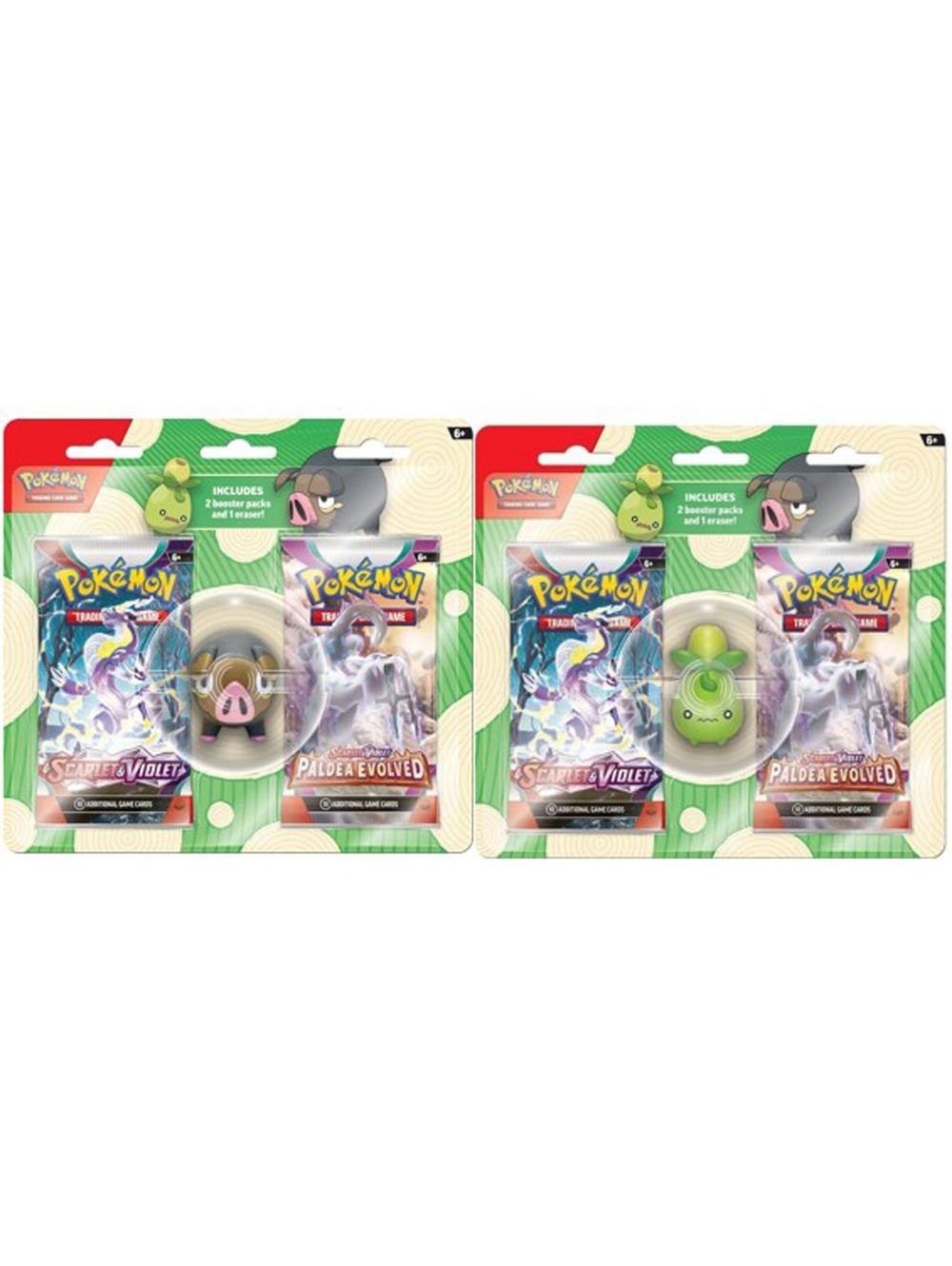 Pokemon Back to School Eraser Blister (2023) - Smoliv or Lechonk (Random)